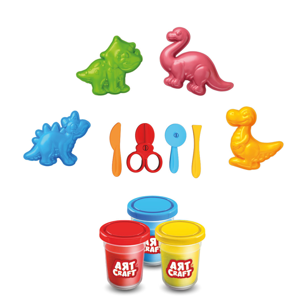 Art Craft 3D Dinozorlar Hamur Set 168 Gr