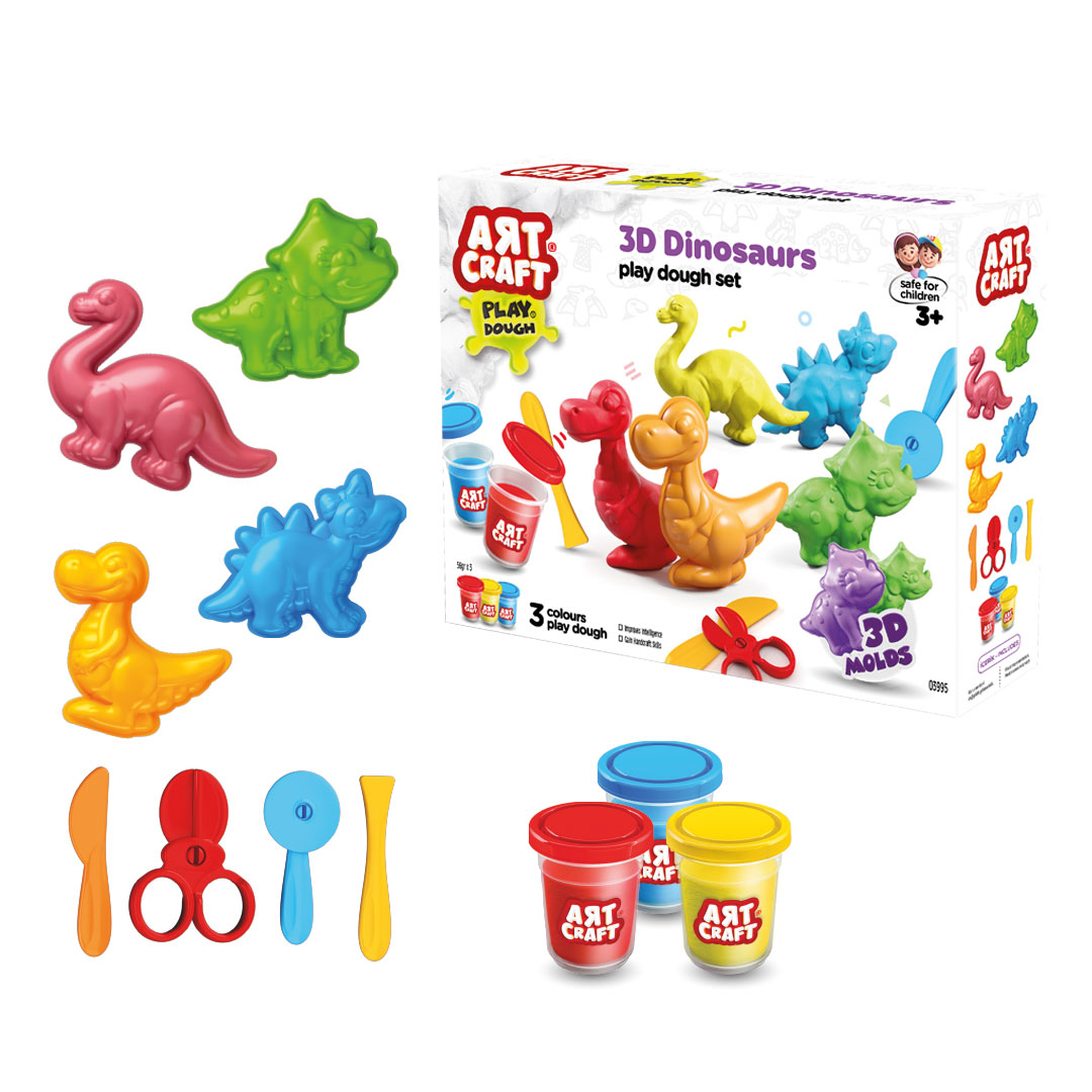 Art Craft 3D Dinozorlar Hamur Set 168 Gr